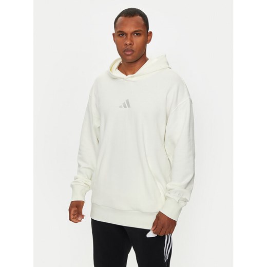 adidas Bluza ALL SZN French Terry IY4154 Biały Loose Fit ze sklepu MODIVO w kategorii Bluzy męskie - zdjęcie 182691057