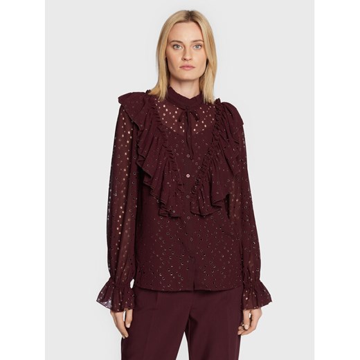 Bruuns Bazaar Koszula Angelonia Aliyha BBW3089 Bordowy Regular Fit ze sklepu MODIVO w kategorii Koszule damskie - zdjęcie 182691067