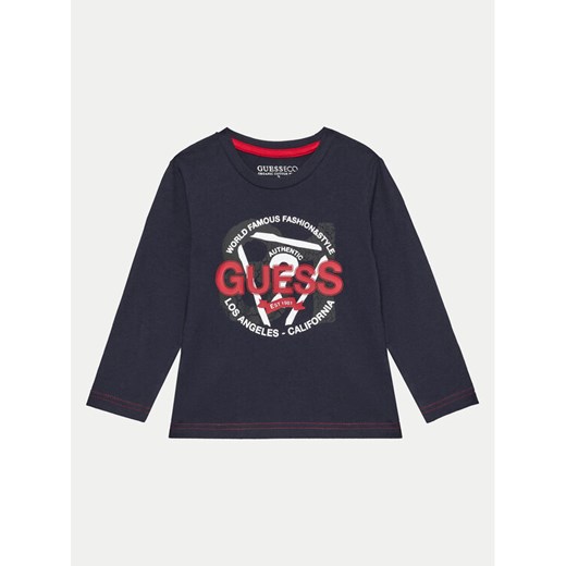 Guess Bluzka N4BI03 I3Z14 Granatowy Regular Fit ze sklepu MODIVO w kategorii Bluzki dziewczęce - zdjęcie 182691088