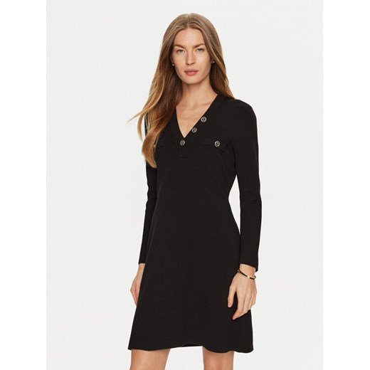 TWINSET Sukienka dzianinowa 241TP3094 Czarny Regular Fit ze sklepu MODIVO w kategorii Sukienki - zdjęcie 182691118