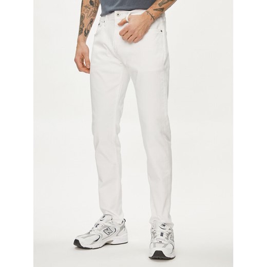 Pepe Jeans Jeansy PM207390 Biały Tapered Fit ze sklepu MODIVO w kategorii Jeansy męskie - zdjęcie 182691147