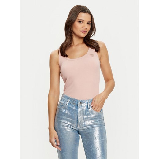 Guess Top V4YP06 K8RT2 Różowy Regular Fit ze sklepu MODIVO w kategorii Bluzki damskie - zdjęcie 182691167