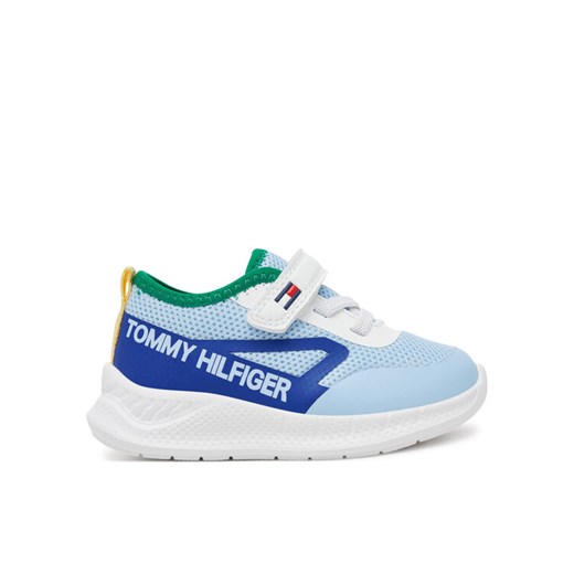 Tommy Hilfiger Sneakersy Low Cut Lace-Up/Velcro Sneaker T1B9-33868-1756 M Błękitny ze sklepu MODIVO w kategorii Buty sportowe dziecięce - zdjęcie 182691175
