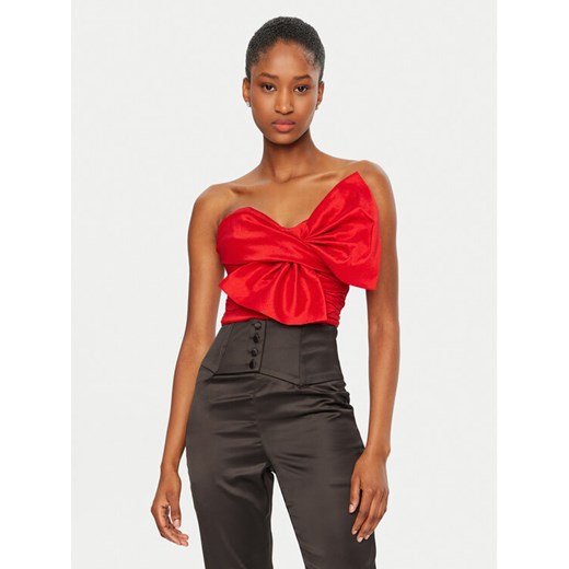 BARDOT Top 59744TB Czerwony Slim Fit ze sklepu MODIVO w kategorii Bluzki damskie - zdjęcie 182691367