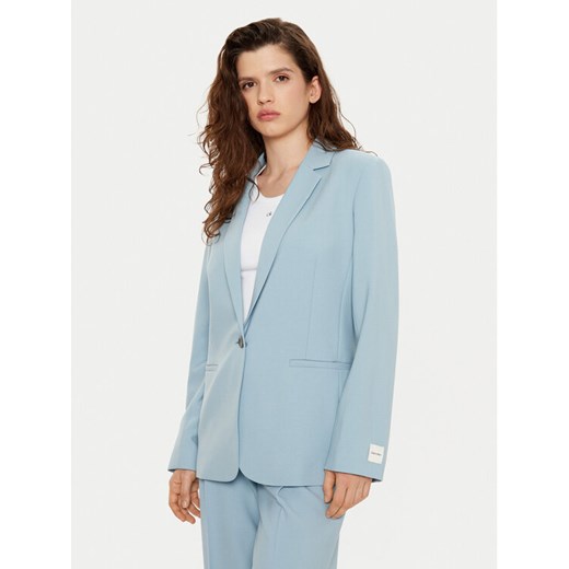 Calvin Klein Marynarka K20K207632 Błękitny Slim Fit ze sklepu MODIVO w kategorii Marynarki damskie - zdjęcie 182691396
