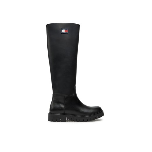 Tommy Jeans Kozaki Tjw Long Shaft Boot EN0EN02627 Czarny ze sklepu MODIVO w kategorii Kozaki damskie - zdjęcie 182691407