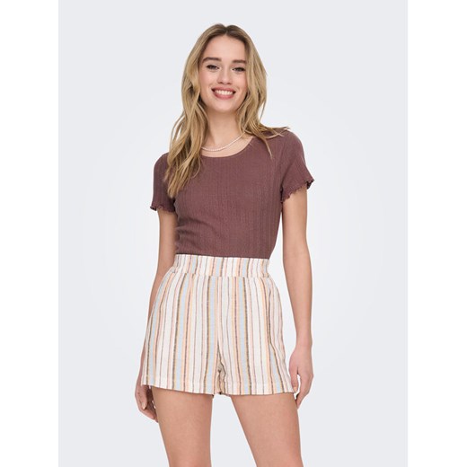 ONLY T-Shirt Carlotta 15256154 Różowy Tight Fit ze sklepu MODIVO w kategorii Bluzki damskie - zdjęcie 182691448