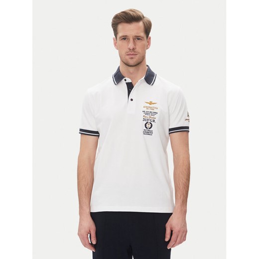Aeronautica Militare Polo 251PO1853P191 Biały Regular Fit Aeronautica Militare XL MODIVO