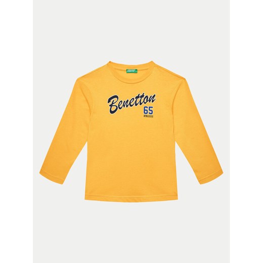 United Colors Of Benetton Bluzka 3I1XC10JN Żółty Regular Fit ze sklepu MODIVO w kategorii T-shirty chłopięce - zdjęcie 182691487