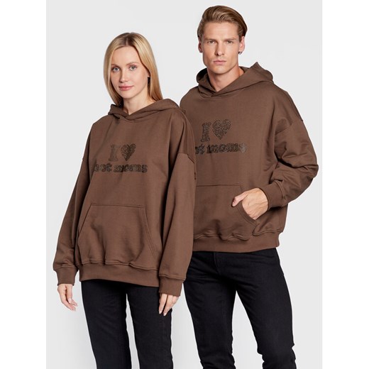 2005 Bluza Unisex Hot Moms Brązowy Relaxed Fit ze sklepu MODIVO w kategorii Bluzy męskie - zdjęcie 182691488