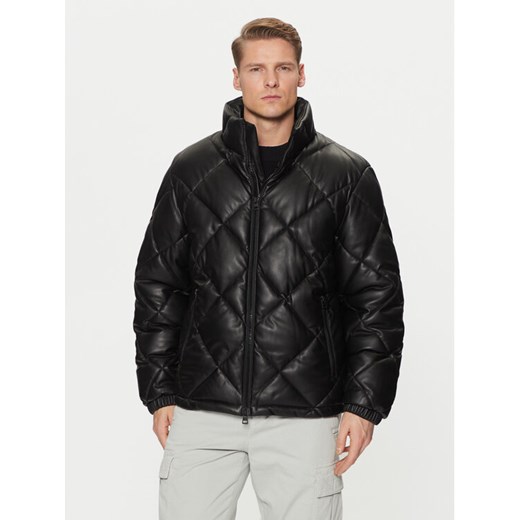 HUGO Kurtka z imitacji skóry Borin2441 50524237 Czarny Slim Fit ze sklepu MODIVO w kategorii Kurtki męskie - zdjęcie 182691566