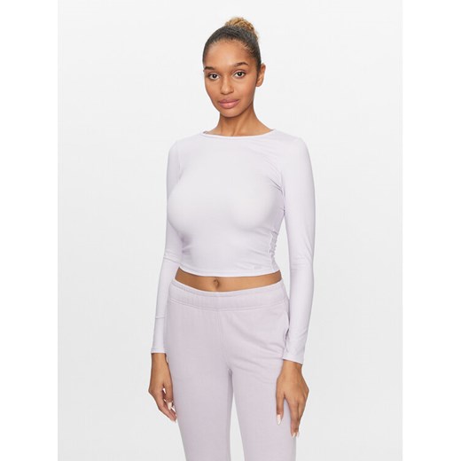 4F Bluzka 4FAW23TLONF166 Fioletowy Slim Fit ze sklepu MODIVO w kategorii Bluzki damskie - zdjęcie 182691578