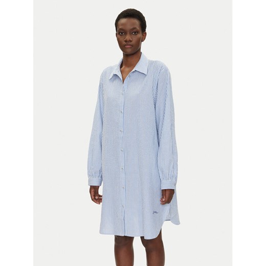 Iconique Sukienka koszulowa IC25-066 Błękitny Relaxed Fit ze sklepu MODIVO w kategorii Sukienki - zdjęcie 182691725