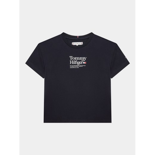 Tommy Hilfiger T-Shirt KG0KG07256 D Granatowy Regular Fit ze sklepu MODIVO w kategorii T-shirty chłopięce - zdjęcie 182691768