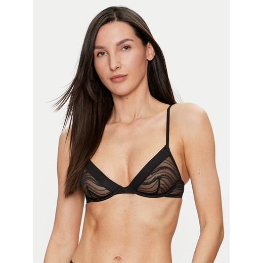 Calvin Klein Underwear Biustonosz z fiszbiną 000QF7717E Czarny ze sklepu MODIVO w kategorii Biustonosze - zdjęcie 182691827