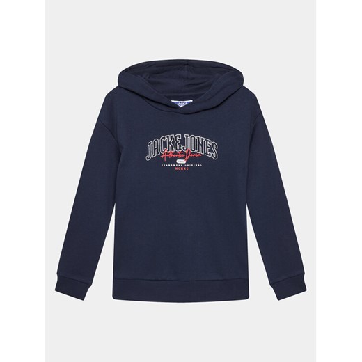 Jack&Jones Junior Bluza 12237191 Granatowy Loose Fit ze sklepu MODIVO w kategorii Bluzy chłopięce - zdjęcie 182691839