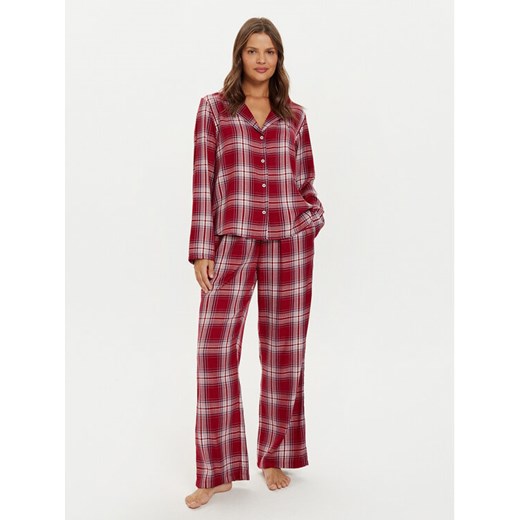 Tommy Hilfiger Piżama UW0UW05546 Czerwony Relaxed Fit ze sklepu MODIVO w kategorii Piżamy damskie - zdjęcie 182691849