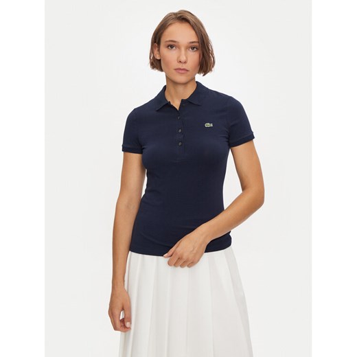 Lacoste Polo DF3443 Granatowy Slim Fit ze sklepu MODIVO w kategorii Bluzki damskie - zdjęcie 182691939