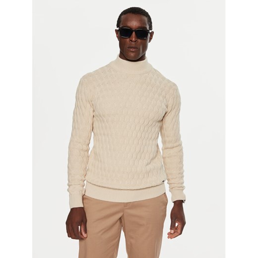 INDICODE Sweter Inaldom 35-822 Écru Regular Fit ze sklepu MODIVO w kategorii Swetry męskie - zdjęcie 182692039