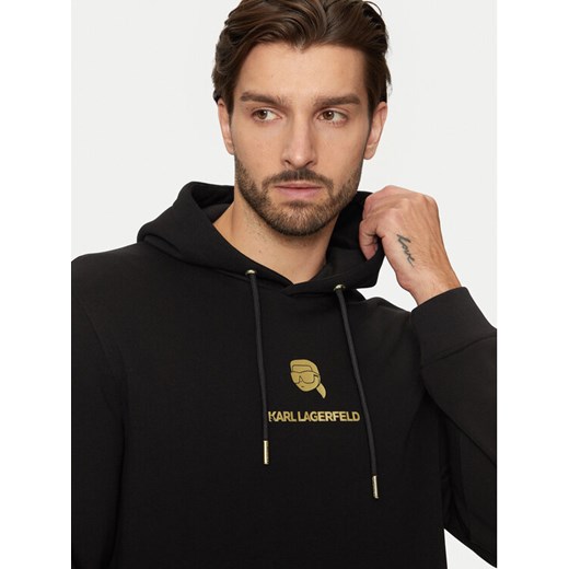 KARL LAGERFELD Bluza 705460 551900 Czarny Regular Fit ze sklepu MODIVO w kategorii Bluzy męskie - zdjęcie 182692046