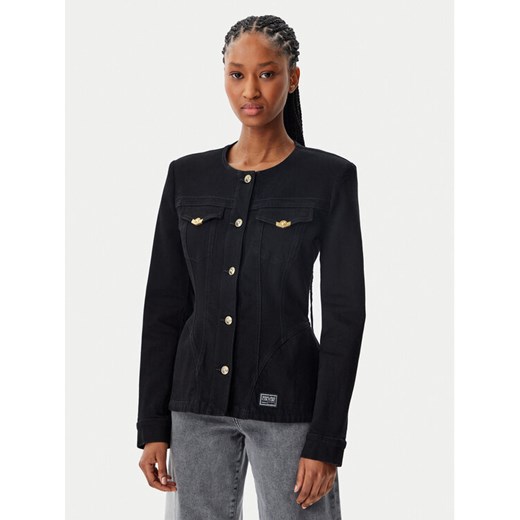 Versace Jeans Couture Kurtka jeansowa 78HAS457 Czarny Slim Fit ze sklepu MODIVO w kategorii Kurtki damskie - zdjęcie 182692078