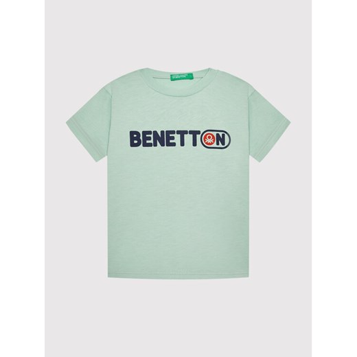 United Colors Of Benetton T-Shirt 3I1XG102N Zielony Regular Fit ze sklepu MODIVO w kategorii Koszulki niemowlęce - zdjęcie 182692148