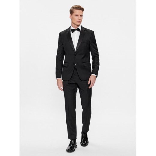 Boss Garnitur H-Huge 50493306 Czarny Slim Fit ze sklepu MODIVO w kategorii Garnitury męskie - zdjęcie 182692208