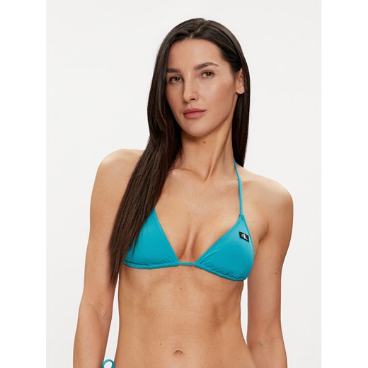 Calvin Klein Swimwear Góra od bikini KW0KW02343 Niebieski ze sklepu MODIVO w kategorii Stroje kąpielowe - zdjęcie 182692228