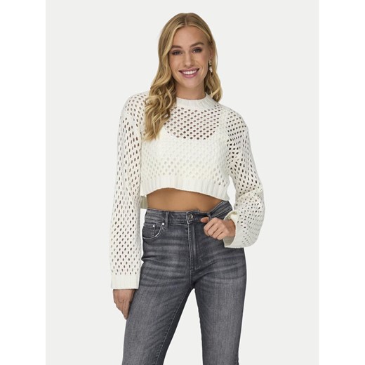 ONLY Sweter Milla 15300575 Écru Regular Fit ze sklepu MODIVO w kategorii Swetry damskie - zdjęcie 182692248