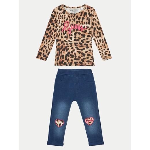 Guess Komplet bluzka i spodnie A4BG07 J1313 Kolorowy Regular Fit ze sklepu MODIVO w kategorii Komplety niemowlęce - zdjęcie 182692275