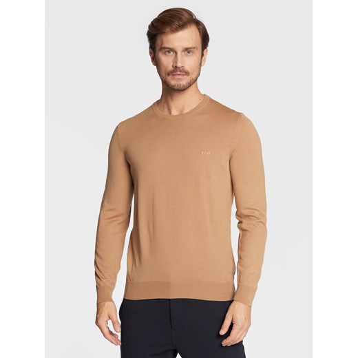 BOSS Sweter Botto-L 50476364 Brązowy Regular Fit ze sklepu MODIVO w kategorii Swetry męskie - zdjęcie 182692335