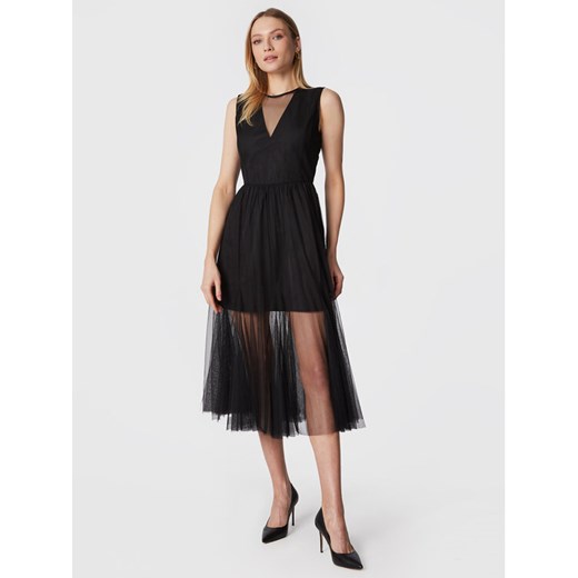 TWINSET Sukienka koktajlowa 231TP2721 Czarny Regular Fit ze sklepu MODIVO w kategorii Sukienki - zdjęcie 182692337