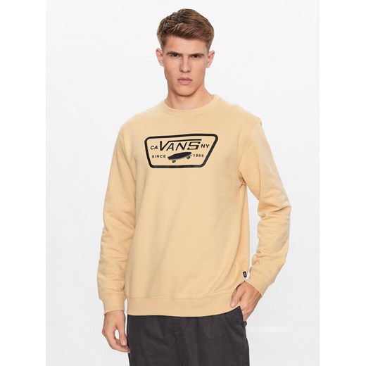 Vans Bluza Mn Full Patch Crew Ii VN0A45CI Beżowy Classic Fit ze sklepu MODIVO w kategorii Bluzy męskie - zdjęcie 182692346