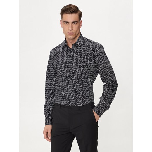 KARL LAGERFELD Koszula 605000 543678 Czarny Modern Fit ze sklepu MODIVO w kategorii Koszule męskie - zdjęcie 182692358
