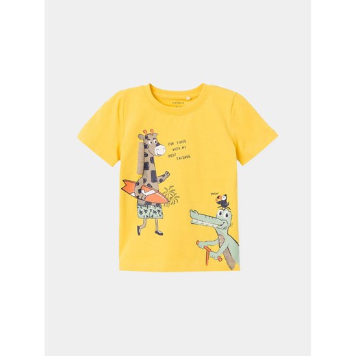 NAME IT T-Shirt Dante 13228559 Żółty Regular Fit ze sklepu MODIVO w kategorii Koszulki niemowlęce - zdjęcie 182692387