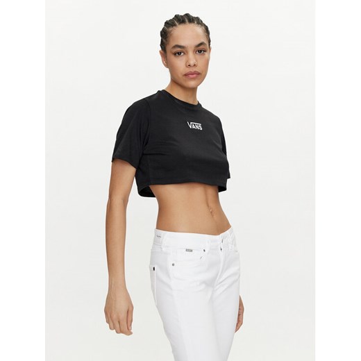 Vans T-Shirt Flying V Crew Crop Ii VN000GFF Czarny Regular Fit ze sklepu MODIVO w kategorii Bluzki damskie - zdjęcie 182692389