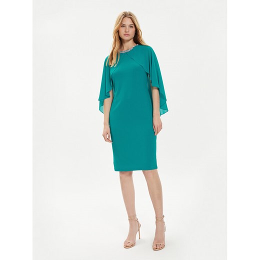 Joseph Ribkoff Sukienka koktajlowa 242731 Turkusowy Slim Fit ze sklepu MODIVO w kategorii Sukienki - zdjęcie 182692419