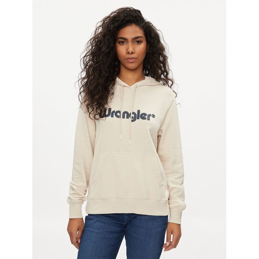 Wrangler Bluza 112350335 Écru Regular Fit ze sklepu MODIVO w kategorii Bluzy damskie - zdjęcie 182692429