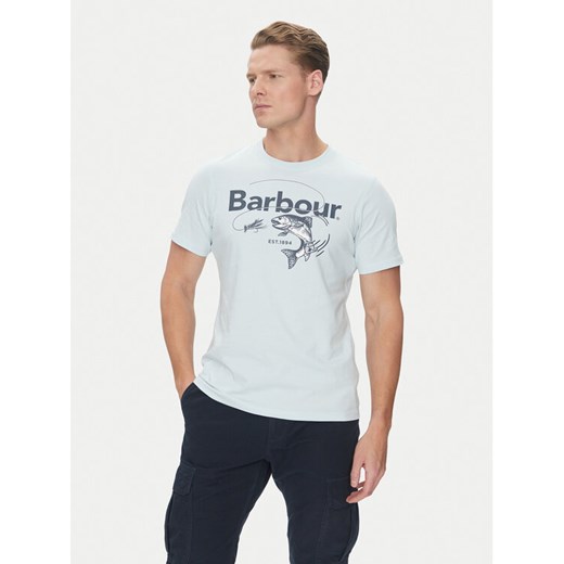 Barbour T-Shirt Lydd MTS1396BU61 Błękitny Regular Fit ze sklepu MODIVO w kategorii T-shirty męskie - zdjęcie 182692445