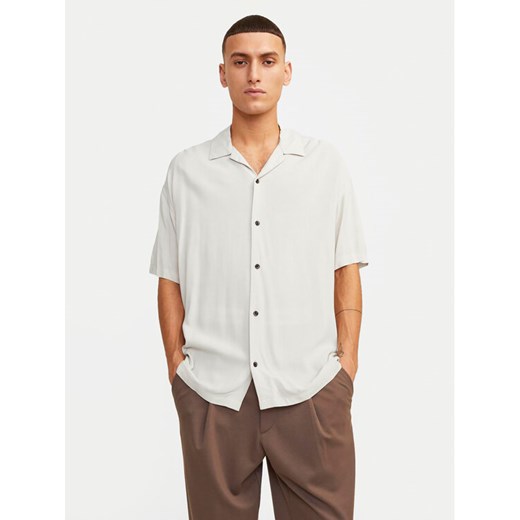 Jack & Jones Koszula Jeff 12248386 Écru Relaxed Fit ze sklepu MODIVO w kategorii Koszule męskie - zdjęcie 182692517