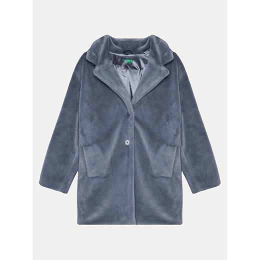United Colors Of Benetton Futro 2ZWKCN05S Szary Relaxed Fit ze sklepu MODIVO w kategorii Płaszcze dziewczęce - zdjęcie 182692585