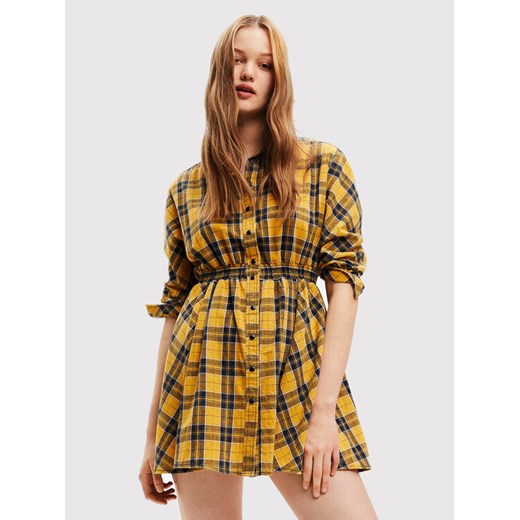 Desigual Sukienka koszulowa Verona 22WWVW69 Żółty Regular Fit ze sklepu MODIVO w kategorii Sukienki - zdjęcie 182692607