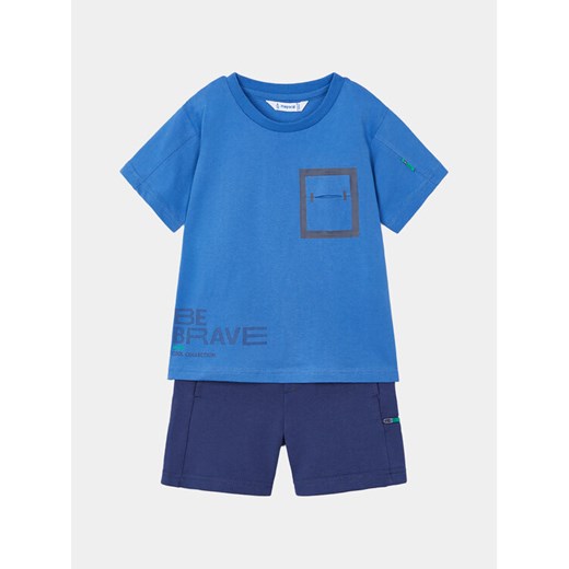 Mayoral Komplet t-shirt i spodenki 3601 Niebieski Regular Fit ze sklepu MODIVO w kategorii Komplety chłopięce - zdjęcie 182692646