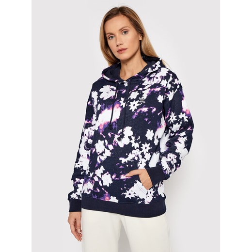 adidas Bluza Hoodie H20442 Granatowy Relaxed Fit ze sklepu MODIVO w kategorii Bluzy damskie - zdjęcie 182692759