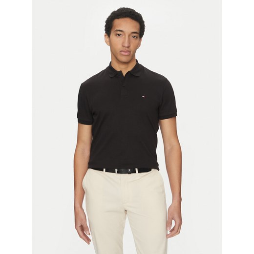 Tommy Hilfiger Polo Essential MW0MW35585 Czarny Regular Fit ze sklepu MODIVO w kategorii T-shirty męskie - zdjęcie 182692789