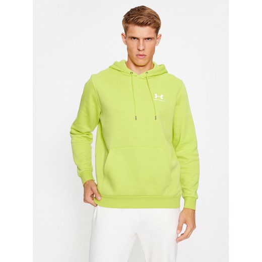 Under Armour Bluza Ua Essential Fleece Hoodie 1373880 Żółty Loose Fit ze sklepu MODIVO w kategorii Bluzy męskie - zdjęcie 182692828