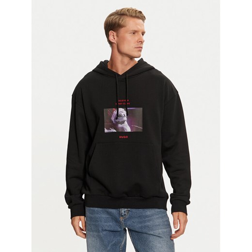 Hugo Bluza Diskellington 50537985 Czarny Regular Fit ze sklepu MODIVO w kategorii Bluzy męskie - zdjęcie 182692837