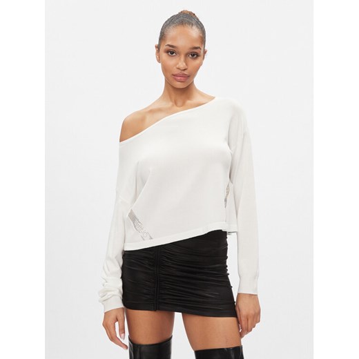 Liu Jo Sport Sweter TA4159 MS49I Écru Cropped Fit ze sklepu MODIVO w kategorii Swetry damskie - zdjęcie 182692865