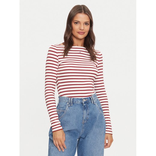 Tommy Jeans Bluzka Breton DW0DW19817 Czerwony Slim Fit Tommy Jeans XXS MODIVO