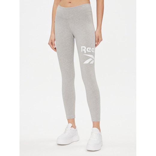 Reebok Legginsy Identity Logo Leggings HT6195 Szary ze sklepu MODIVO w kategorii Spodnie damskie - zdjęcie 182693046